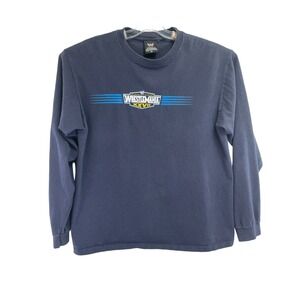 Wrestlemania XXVII Atlanta 4/3/2011 Blue Sz Large Pullover Sweatshirt (i15)